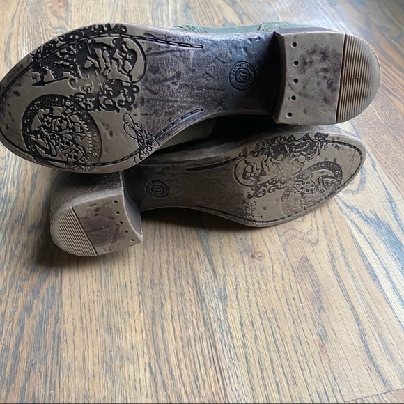 Bull Boxer green leather slouch boots 37 - Picture 7 of 10